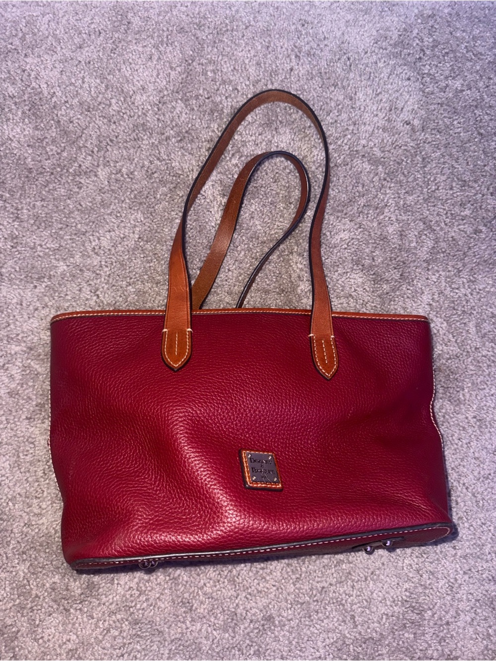 Dooney & Bourke Brielle Pebbled Leather Purse/Bag in Burgundy
